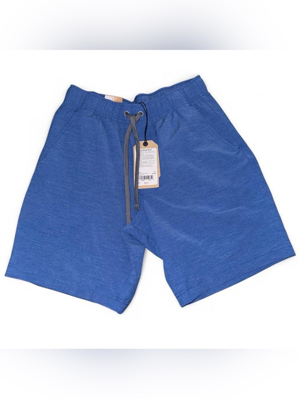 PrAna New with tag: Men's Athletic Shorts Blue with Gray Drawstring